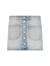 Courrèges Denim Mini Skirt In Blue