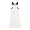 Courrèges Contrast Trim Knit Scuba Minidress In White