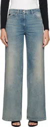 Courrèges Blue Hammer Baggy Jeans In Blue