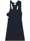 Courrèges Courreges Black Cotton Mini Dress