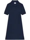 Courrèges Blue Navy Short-sleeve Mini Dress