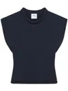 Courrèges Courreges Women Cropped Sleeveles Sweater In Blue