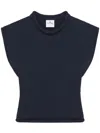 Courrèges Courreges Women Cropped Sleeveles Sweater In Blue