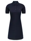 Courrèges Dress Polo Piqué In Blue