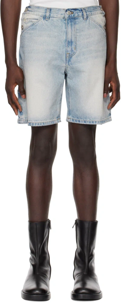COURRÈGES BLUE SAILOR DENIM SHORTS