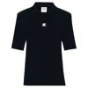 Courrèges Reedition Logo-patch Knitted Top