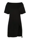 Courrèges Logo Embroidery Dress Dresses In Black