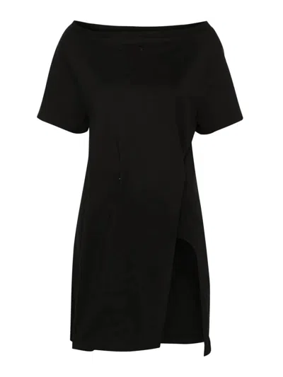 Courrèges Courreges Short Asymmetric Dress In Black