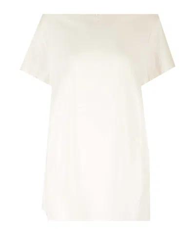 Courrèges Boat-neck Cotton Bodysuit In Heritage White