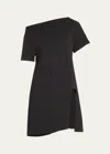Courrèges Logo Embroidery Dress Dresses In Black