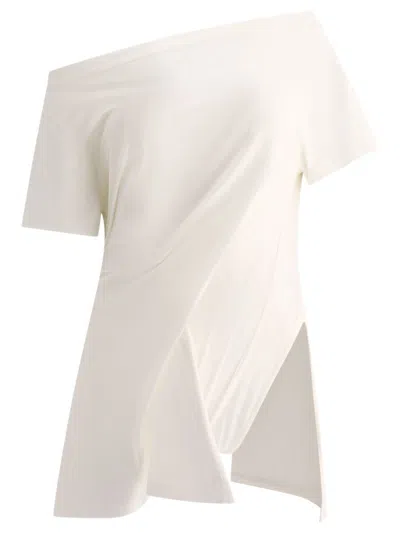 Courrèges Boat-neck Mini Dress In White