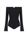 Courrèges "invisible Front Zip Bodycon Dress" In Black  