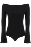 Courrèges "invisible Front Zip Bodycon Dress" In Black
