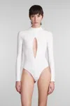 Courrèges Drop Volcano Jersey Body In White
