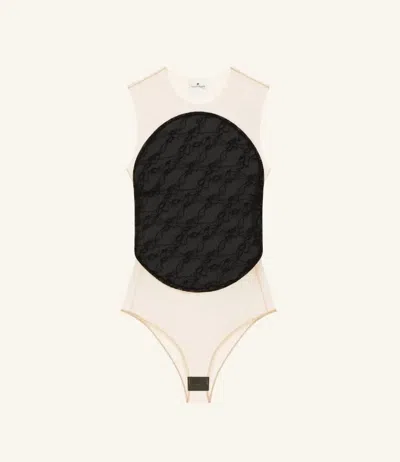 COURRÈGES COURRÈGES BODYSUIT ILLUSION CIRCLE LACE