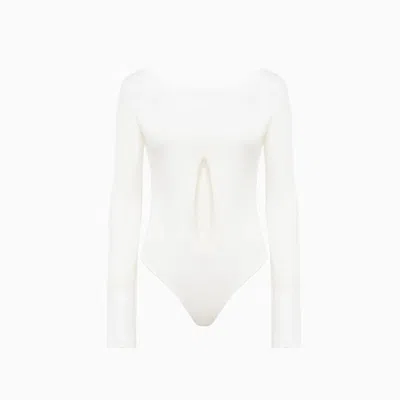 Courrèges Courreges Bodysuit In Jersey In White