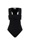 Courrèges Bodysuit With Straps In Black