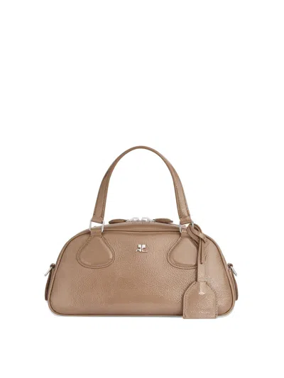 Courrèges Friday Bowling Naplack Bag In Sand
