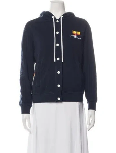 Pre-owned Courrèges Bomber Jacket In Blue