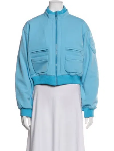 Pre-owned Courrèges Bomber Jacket In Blue