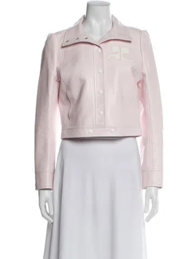 Pre-owned Courrèges Bomber Jacket In Pink