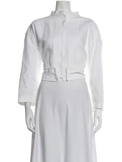 Pre-owned Courrèges Bomber Jacket In White