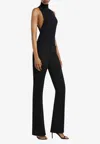 Courrèges Bootcut Belted Pants In Black