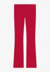 Courrèges Trousers Flared Leg Belted Waist In Red