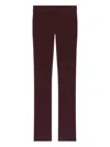 Courrèges Bootcut Interlock Trousers In Burgundy