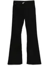 Courrèges Twist-front Bootcut Wool Trousers In Black