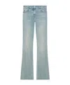 Courrèges Flared Light Wash Five-pocket Trousers In Blue