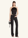 Courrèges Bootcut Pants Heritage Fluid Crepe In Black