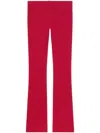 Courrèges Trousers Flared Leg Belted Waist In Red