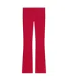 Courrèges Trousers Flared Leg Belted Waist In Red