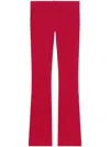 Courrèges Trousers Flared Leg Belted Waist In Red