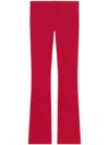 Courrèges Trousers Flared Leg Belted Waist In Rot