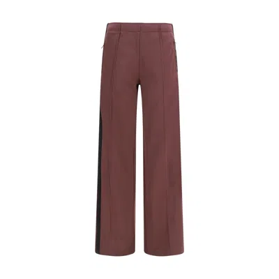 Courrèges Bordeaux Polyester Athletic Pants In Burgundy
