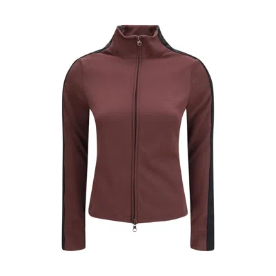 Courrèges Bordeaux Polyester Sweatshirt In Burgundy