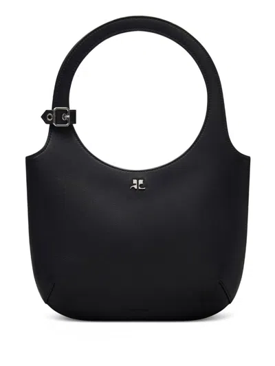 Courrèges Borsa Tote Holly In Pelle Di Vitello Con Fibbia In Nero