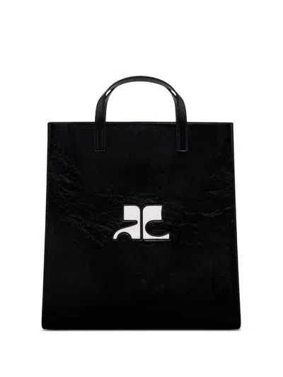 Courrèges Borsa Tote In Pelle Heritage In Black