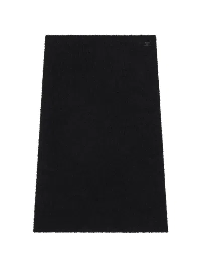 Courrèges Bouclette Midi Skirt In Black