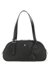Courrèges Black Calf Leather Bos Taurus Shoulder Bag In Black