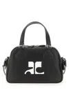 Courrèges Structured Black Bowling Bag With Versatile Carrying Options