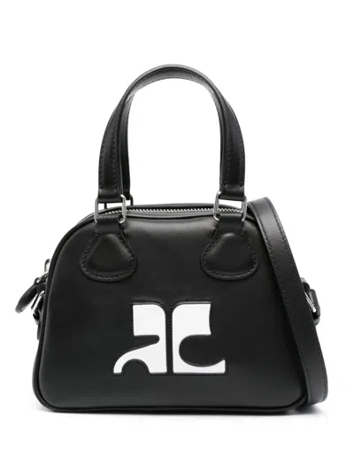 Courrèges Bowling Leather Mini Bag In Pattern