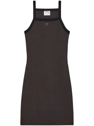 COURRÈGES BROWN EMBROIDERED LOGO