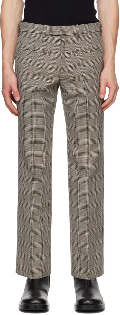 Courrèges Brown Heritage Prince Of Wales Trousers In B107