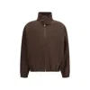 Courrèges Brown Buckle Zipped Bomber Jacket In Brown