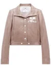 Courrèges Reedition Checked Vinyl Jacket In Brown
