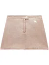 Courrèges Brown Re-edition Checked Mini Skirt In Brown
