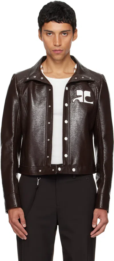 Courrèges Brown Reedition Vinyl Jacket
